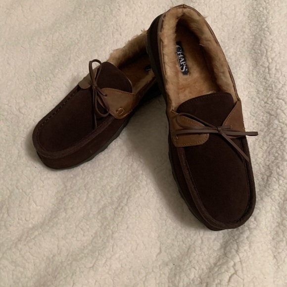 chaps memory foam slippers